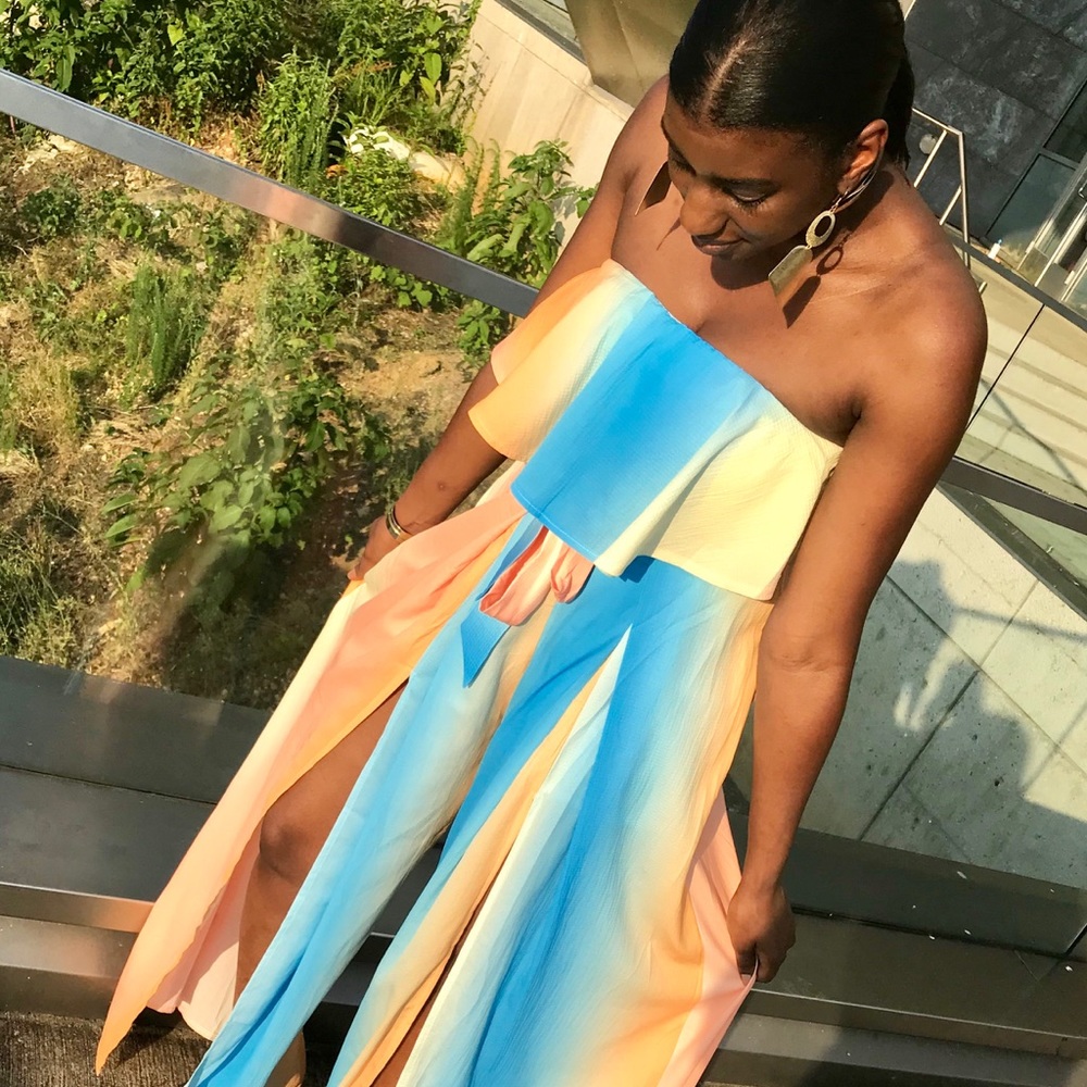“Flourish Frenzy” Jumpsuit Dress